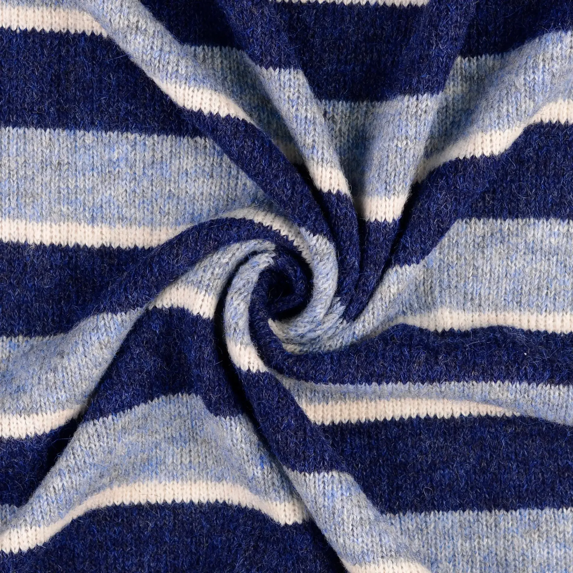 Heavy Knit Streifen Babyblau – Bild 3