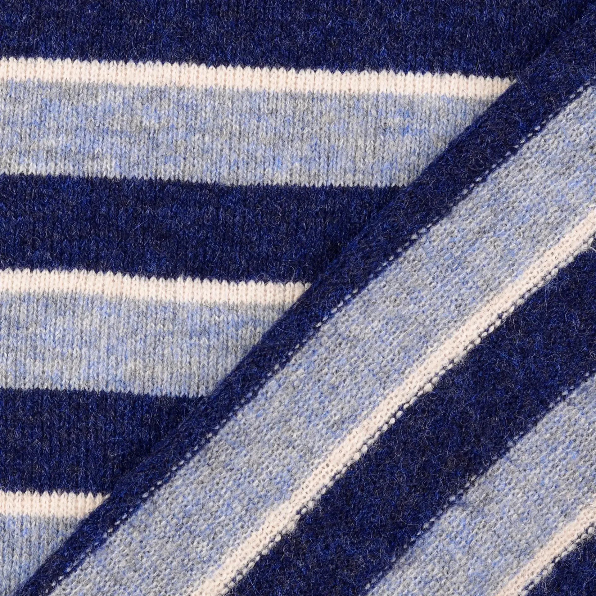 Heavy Knit Streifen Babyblau