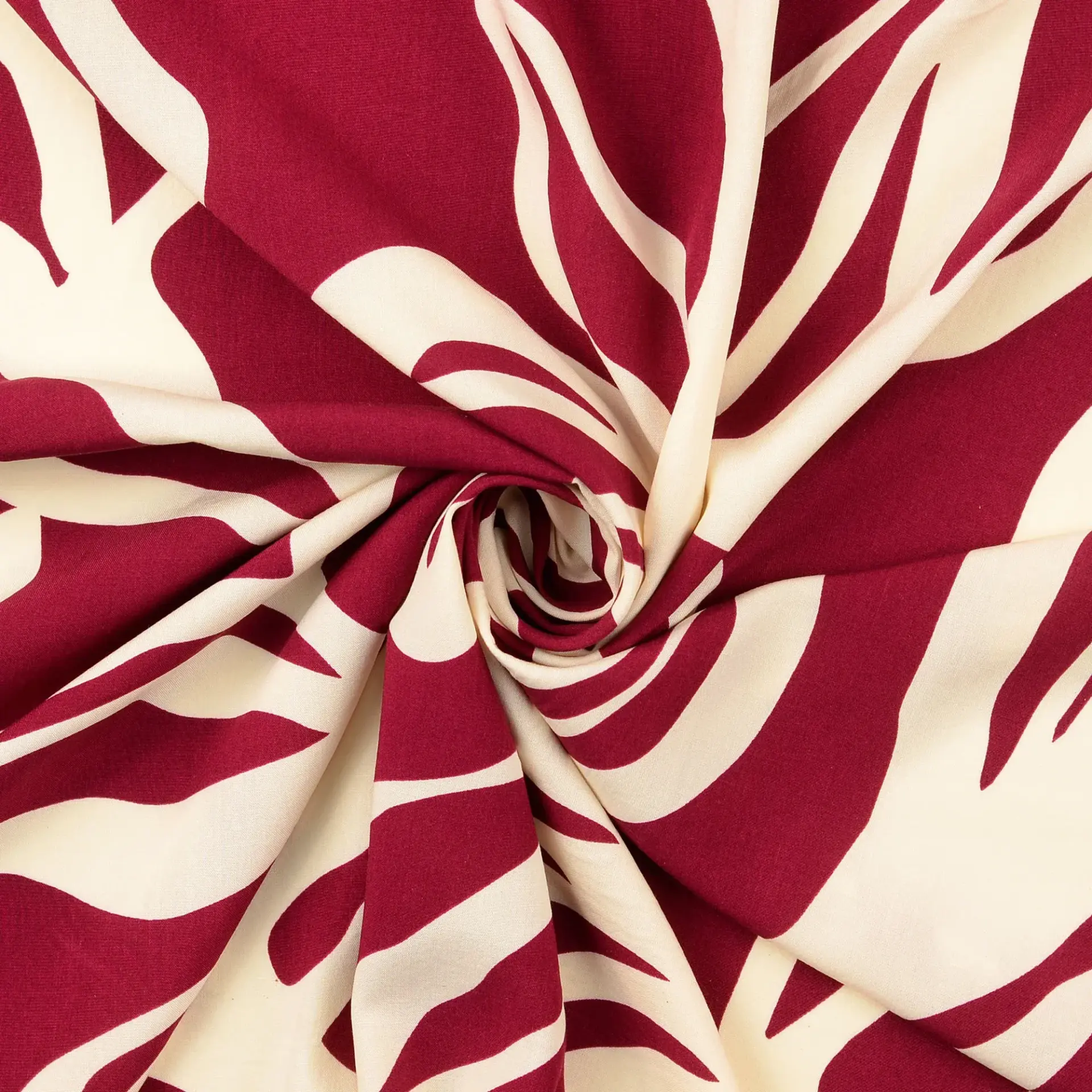 Viscose Poplin bedruckt Geometrische Weinrot – Bild 2