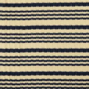 Heavy Knit Streifen Stoff in beige und dunkelblau, gestreift, mit elastischem Griff; 60% Polyester, 40% Baumwolle, Breite 160 cm – von Handarbeit Anne Wieners.