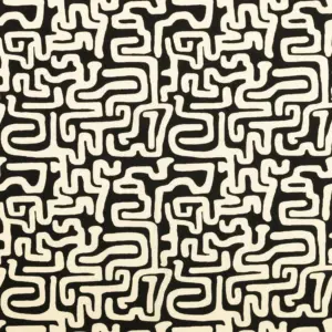 Viscose Poplin bedruckt Geometrisch Schwarz